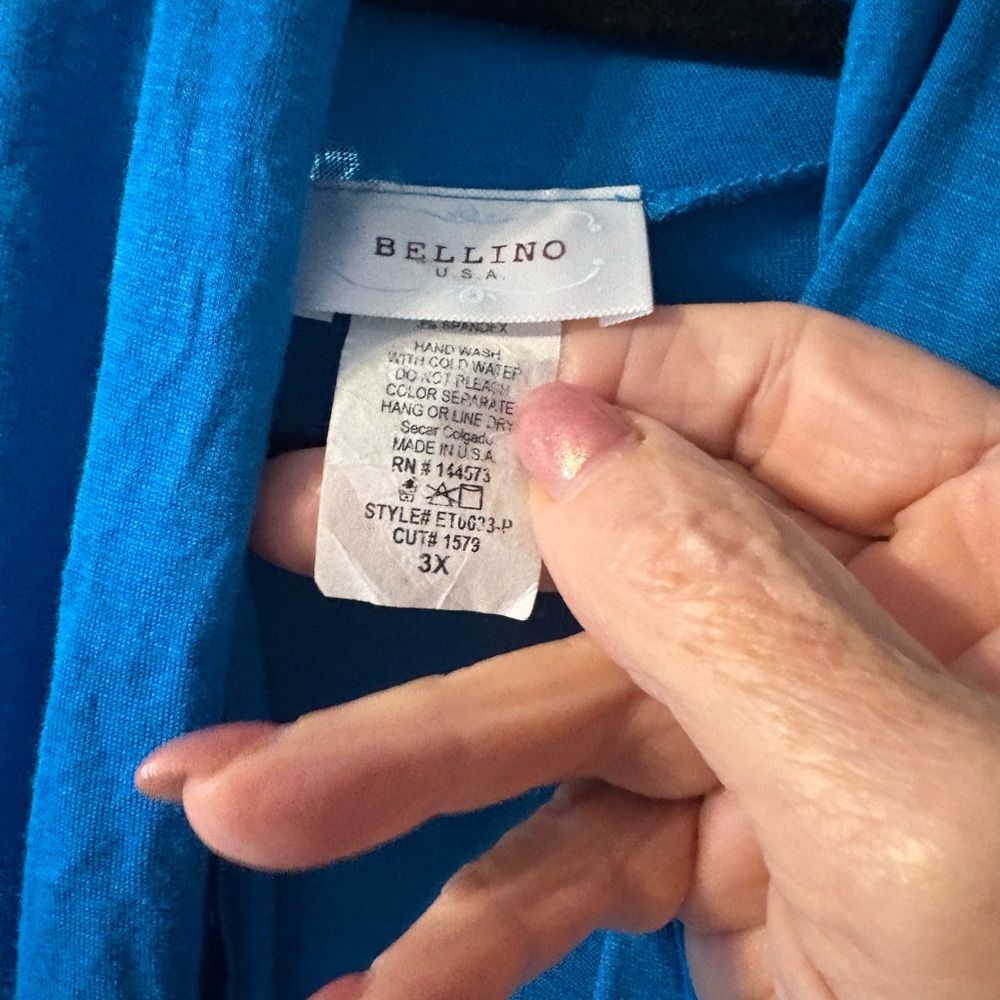 Bellino Clothing Bright Blue Top - Picture 3 of 4